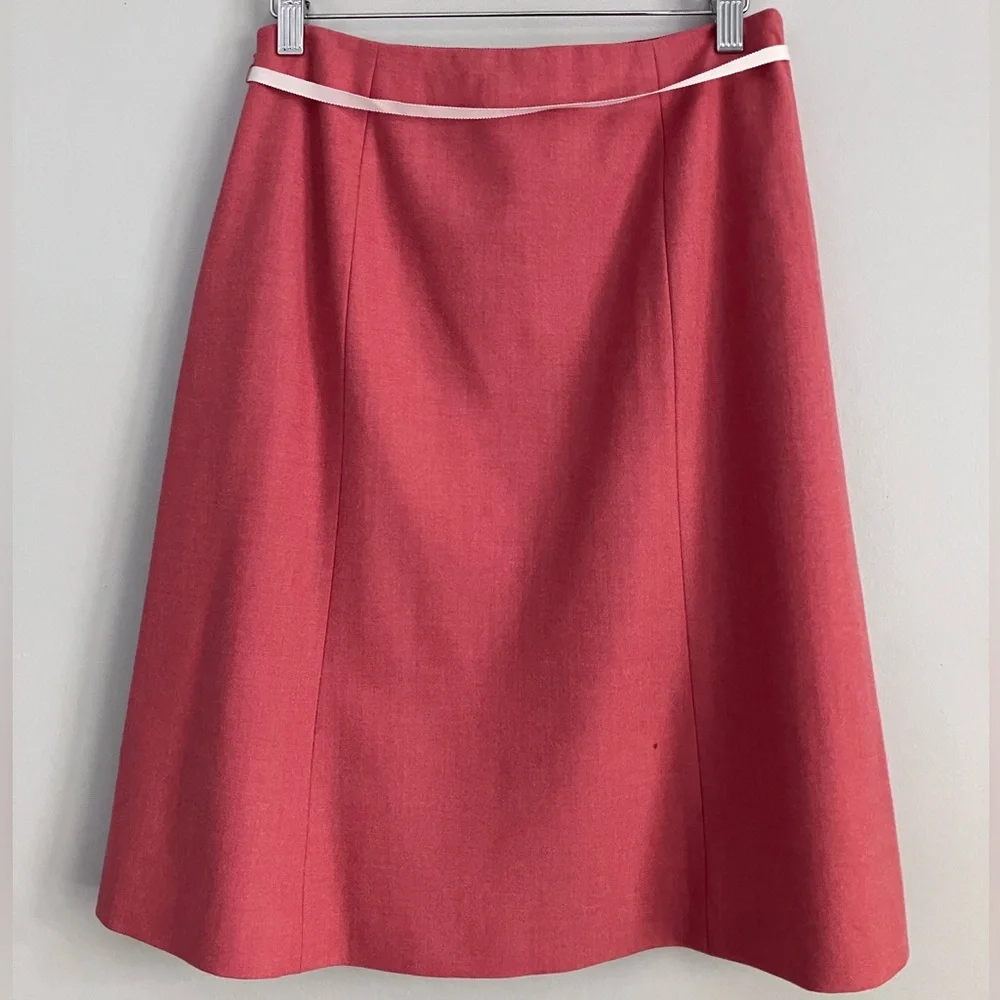 J CREW Wool Blend A-Line Salmon Skirt Size 4 - Picture 5 of 10